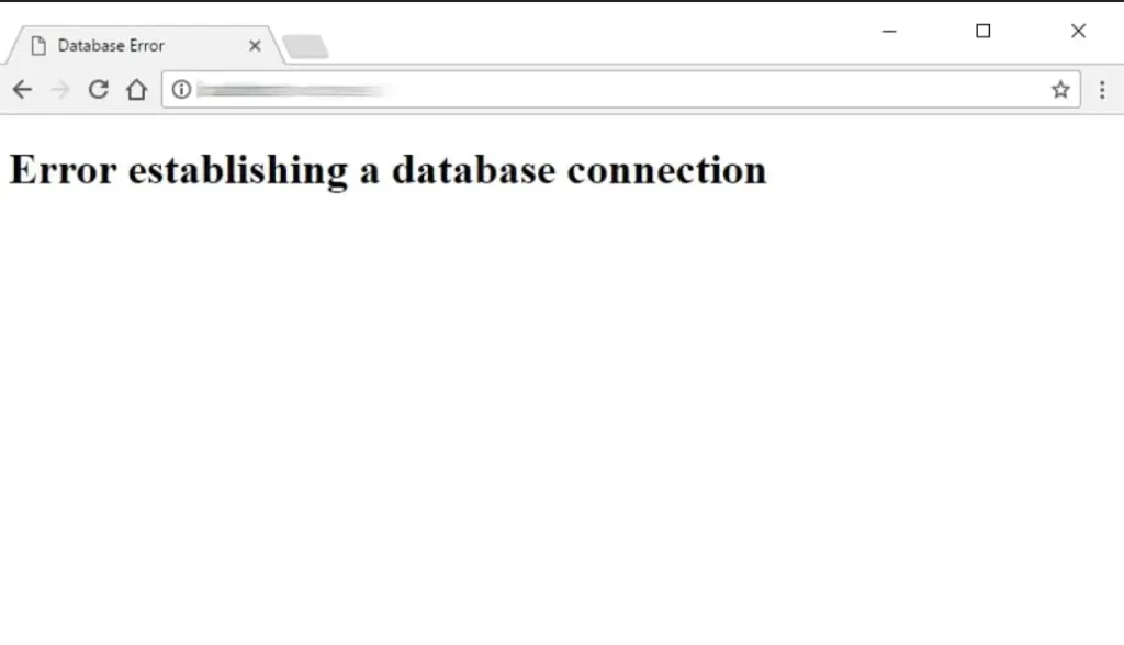 Error establishing s database connection Error Establishing a Database Connection