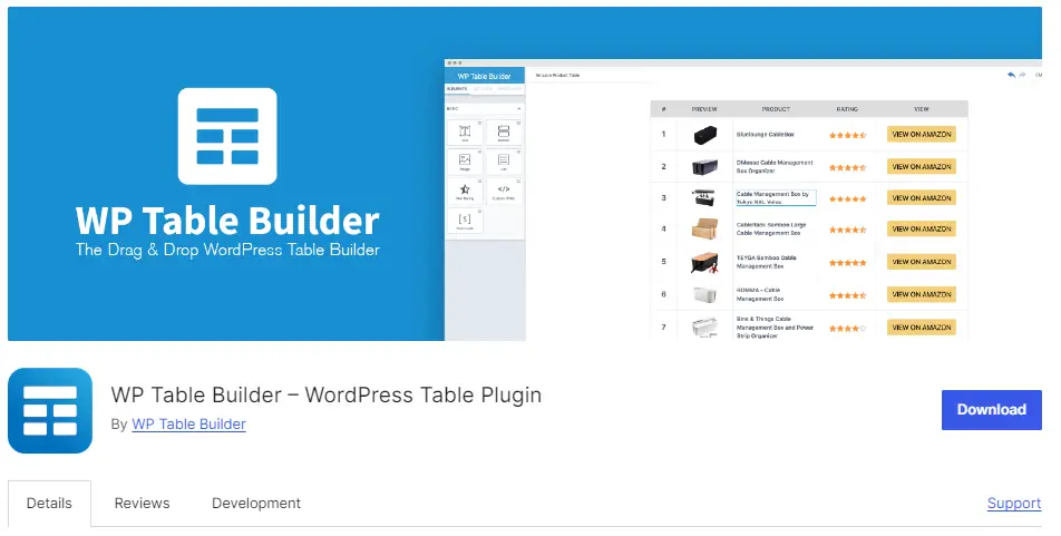 WP Table Builder